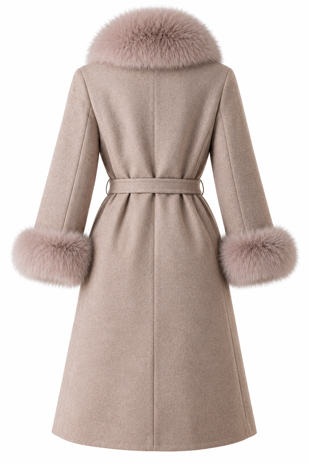 ICON Women's Cashmere Coat with Arctic Fox Fur