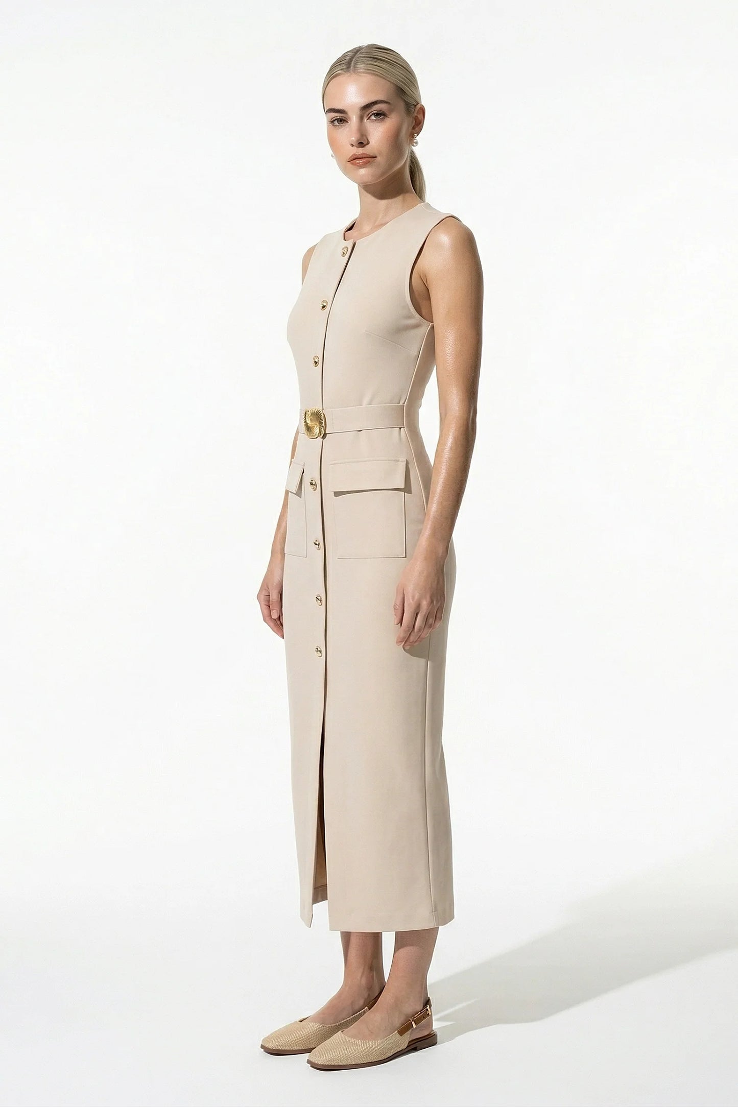 Women's Chic Sleeveless Midi Dress