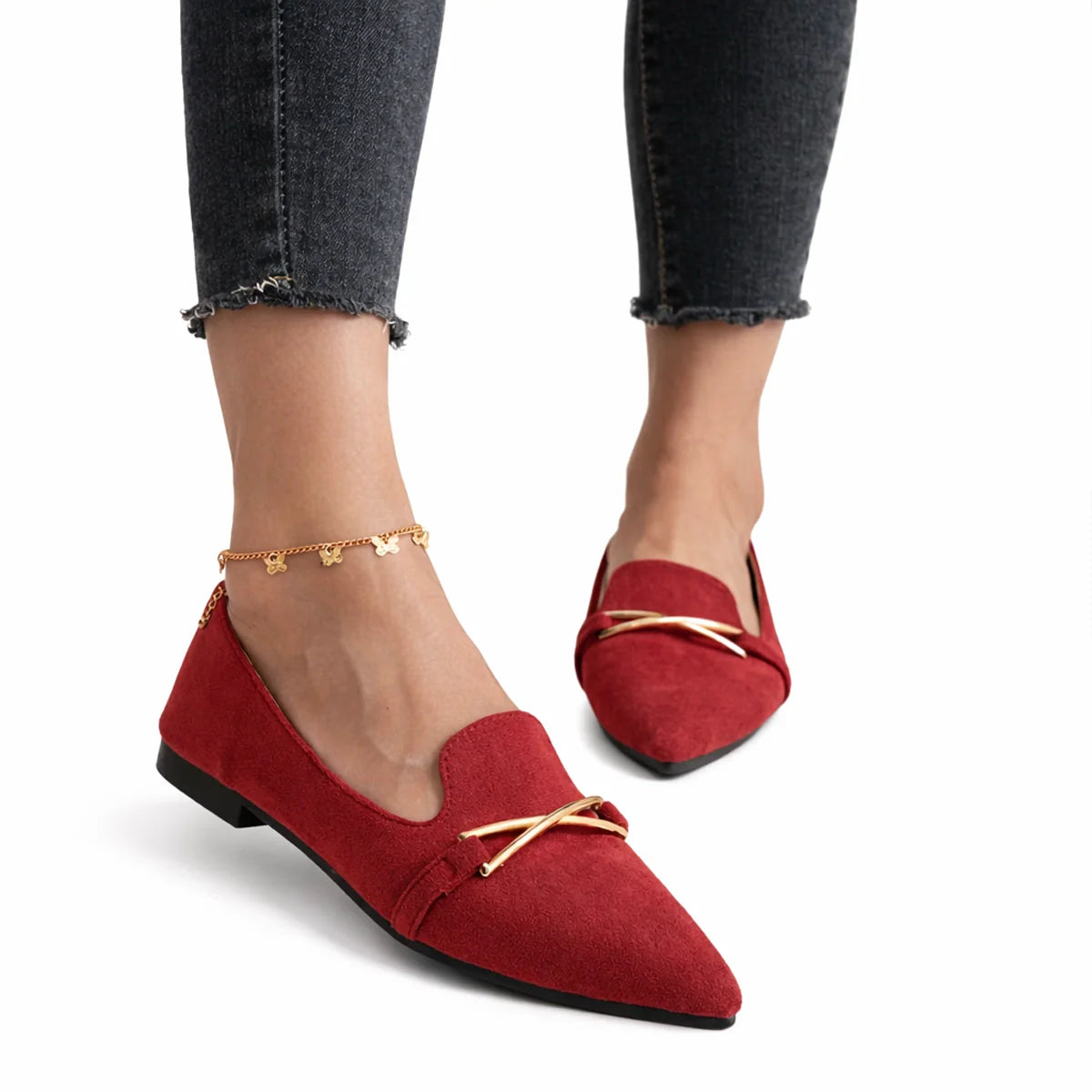 Women's Suede Pointed Flats