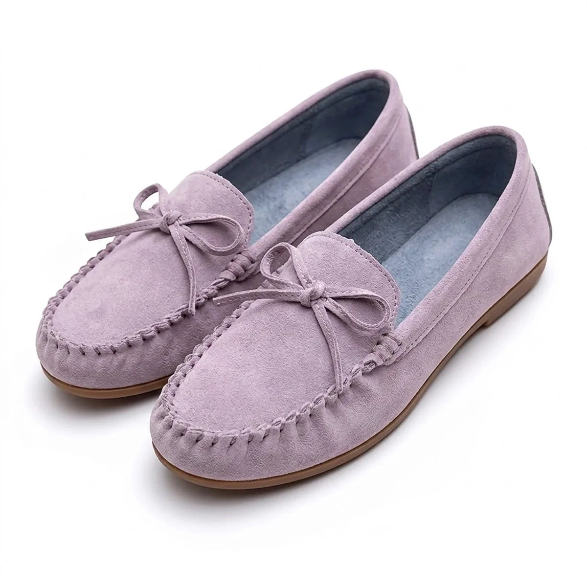 Women's Suede Bow Loafers