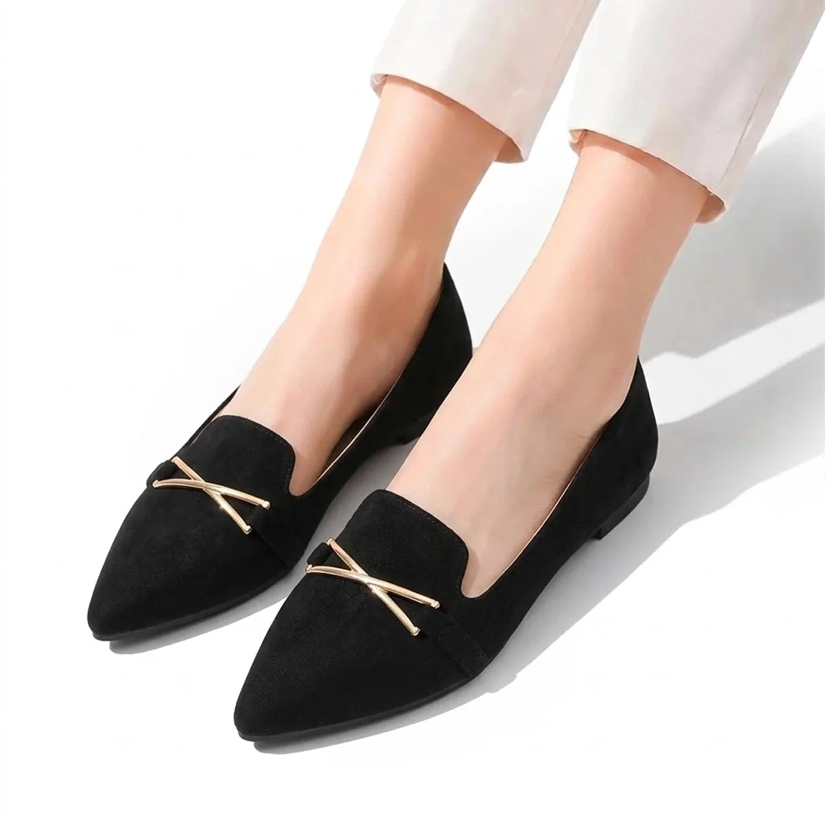 Women's Suede Pointed Flats
