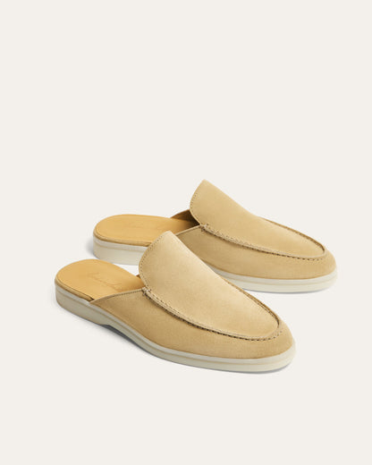 LONDORIA | WOMENS BEIGE SUEDE SLIP-ON LOAFER