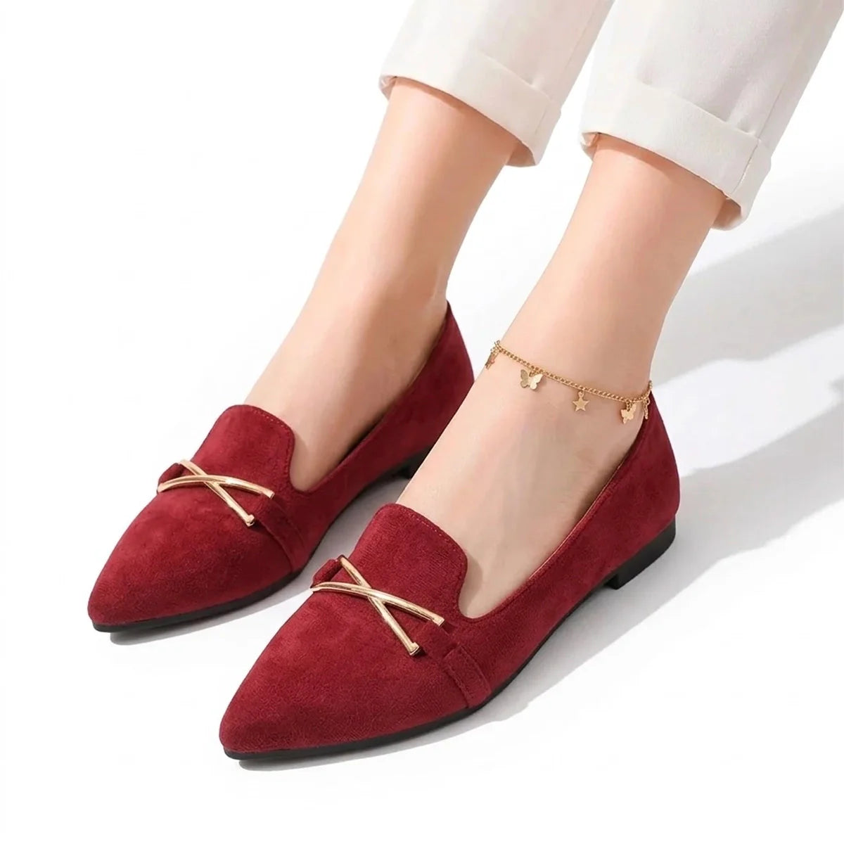 Women's Suede Pointed Flats