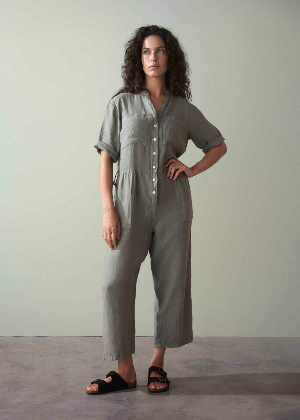 BRIA LIGHT WEIGHT LINEN JUMPSUIT