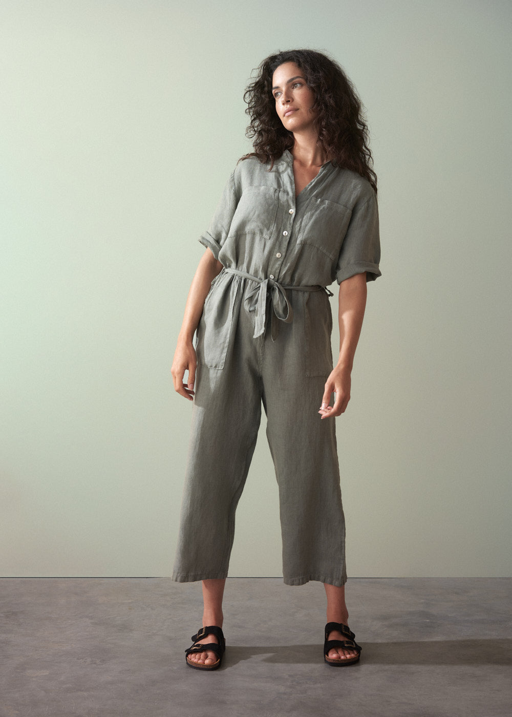 BRIA LIGHT WEIGHT LINEN JUMPSUIT