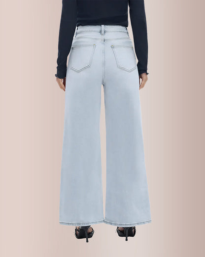 Wide Leg High-waisted Stretchy Jeans