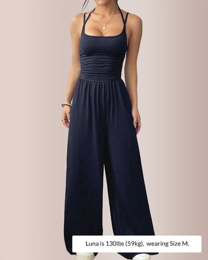 Comfortable Sleeveless Halter Jumpsuit