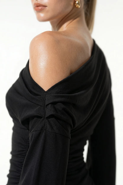 Women’s Asymmetric Neck Mini Dress