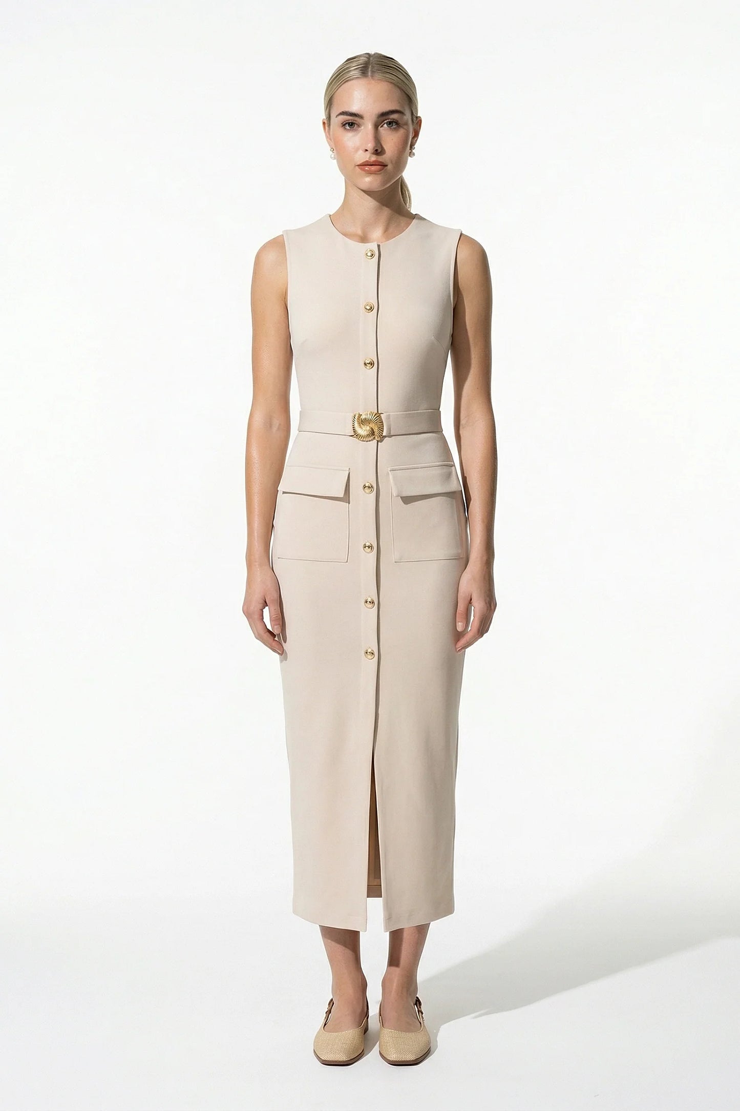 Women's Chic Sleeveless Midi Dress