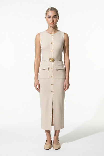Women's Chic Sleeveless Midi Dress
