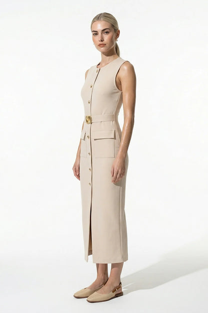 Women's Chic Sleeveless Midi Dress