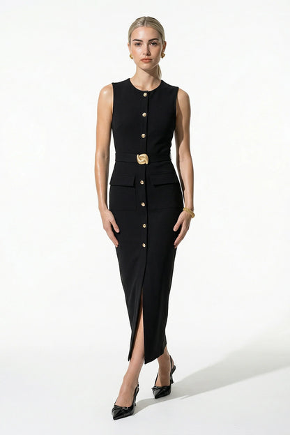 Women's Chic Sleeveless Midi Dress