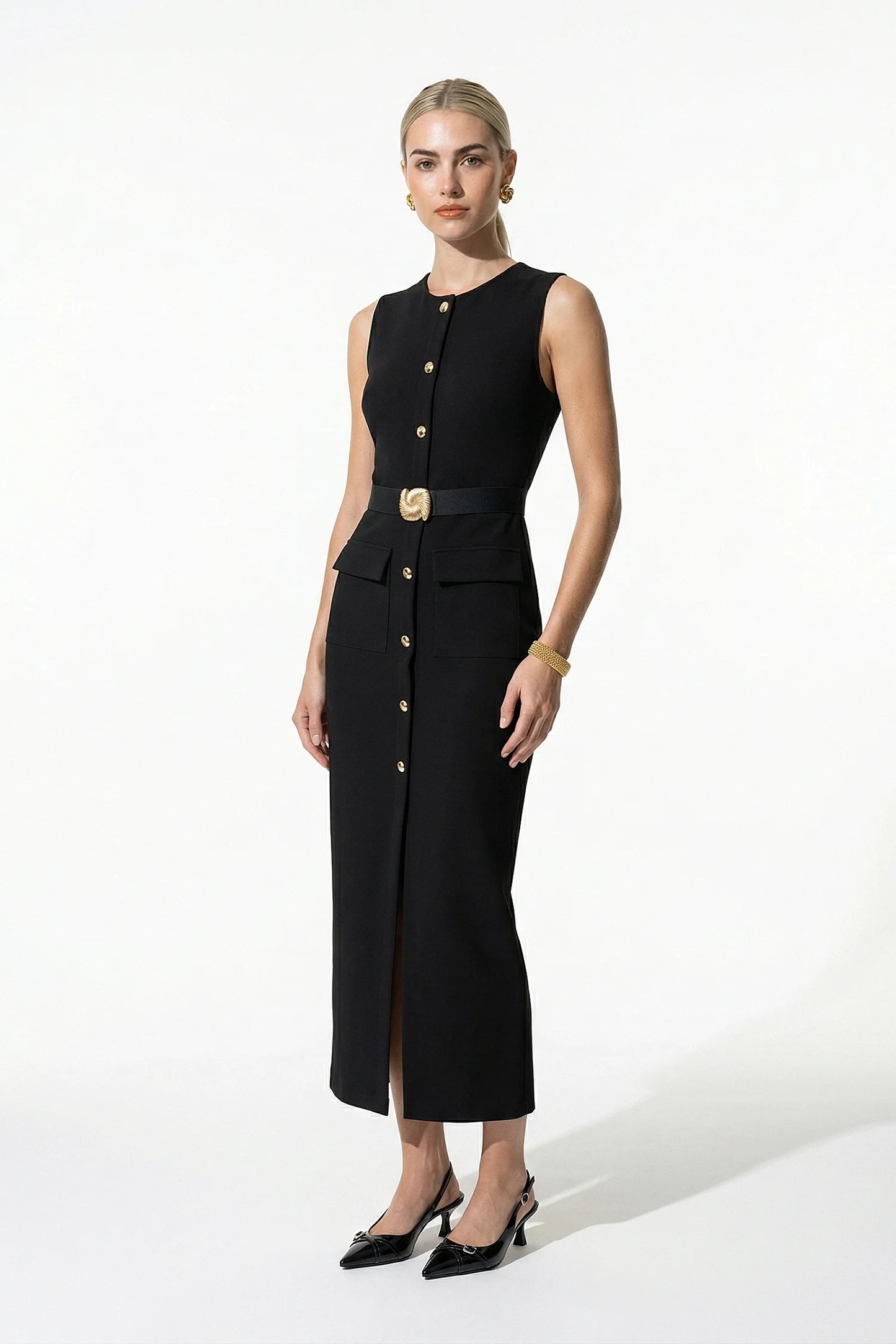 Women's Chic Sleeveless Midi Dress