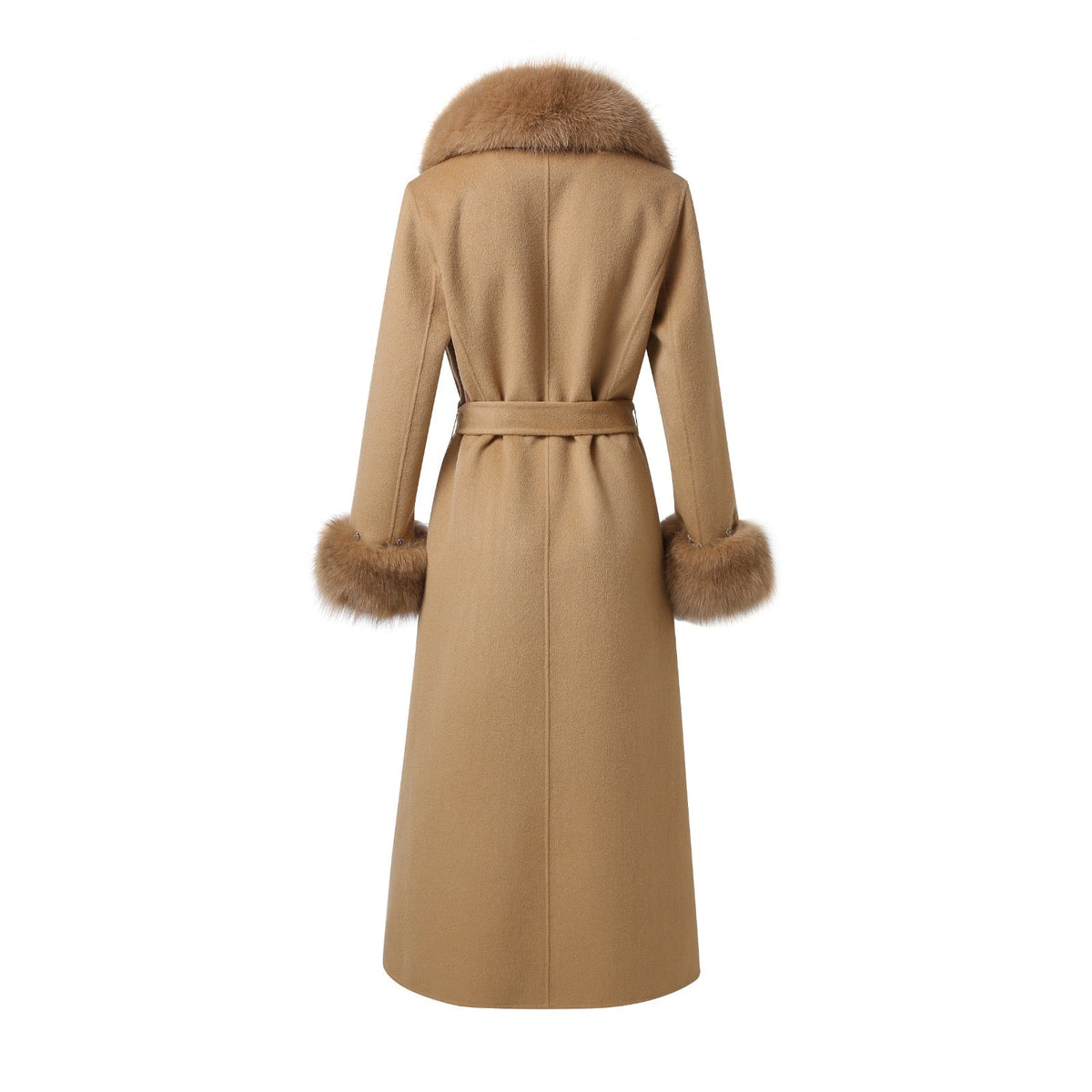 The Olyra camel wool coat