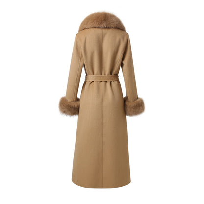The Olyra camel wool coat