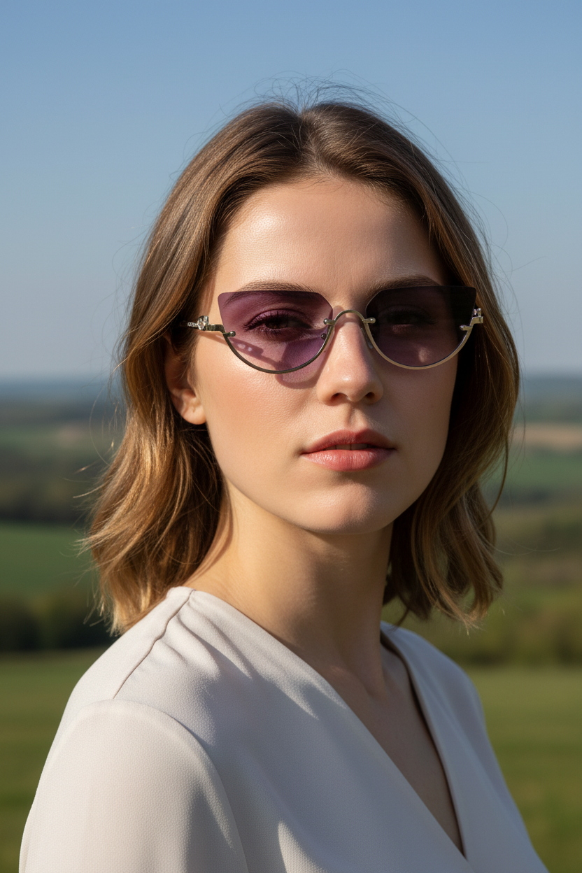 Lightweight Cat Eye Sunglasses UV