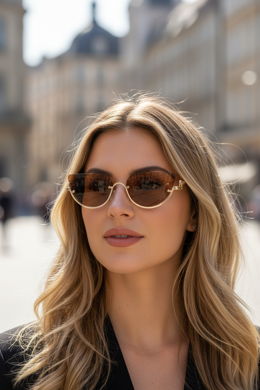 Lightweight Cat Eye Sunglasses UV