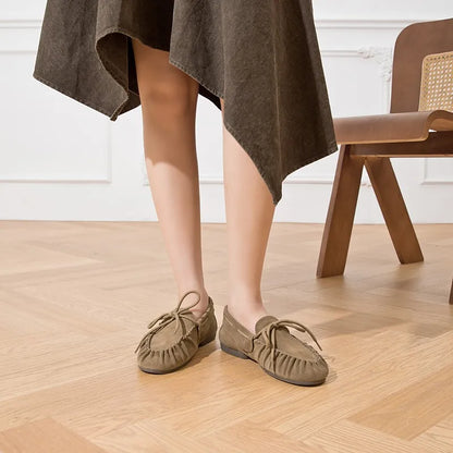 Londoria | Women's Classic Suede Lace-Up Loafers