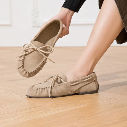 Londoria | Women's Classic Suede Lace-Up Loafers