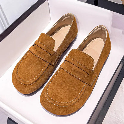 Women's Genuine Leather Black Loafers