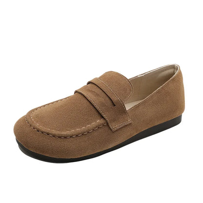 Women's Genuine Leather Black Loafers