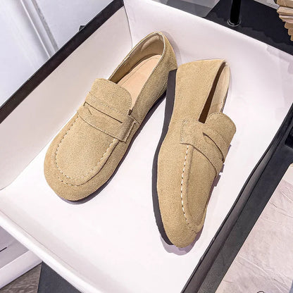 Women's Genuine Leather Black Loafers