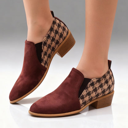 Women's Suede Houndstooth Loafers