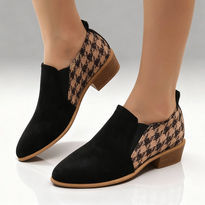 Women's Suede Houndstooth Loafers