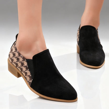 Women's Suede Houndstooth Loafers