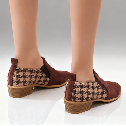 Women's Suede Houndstooth Loafers