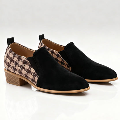 Women's Suede Houndstooth Loafers