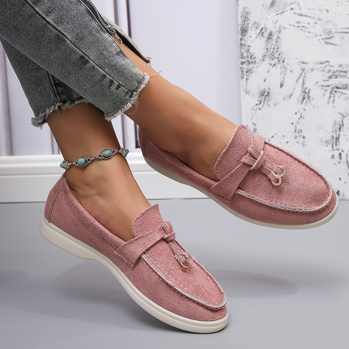 Women's Velvety Texture Loafers
