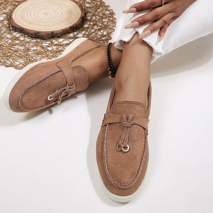 Women's Velvety Texture Loafers