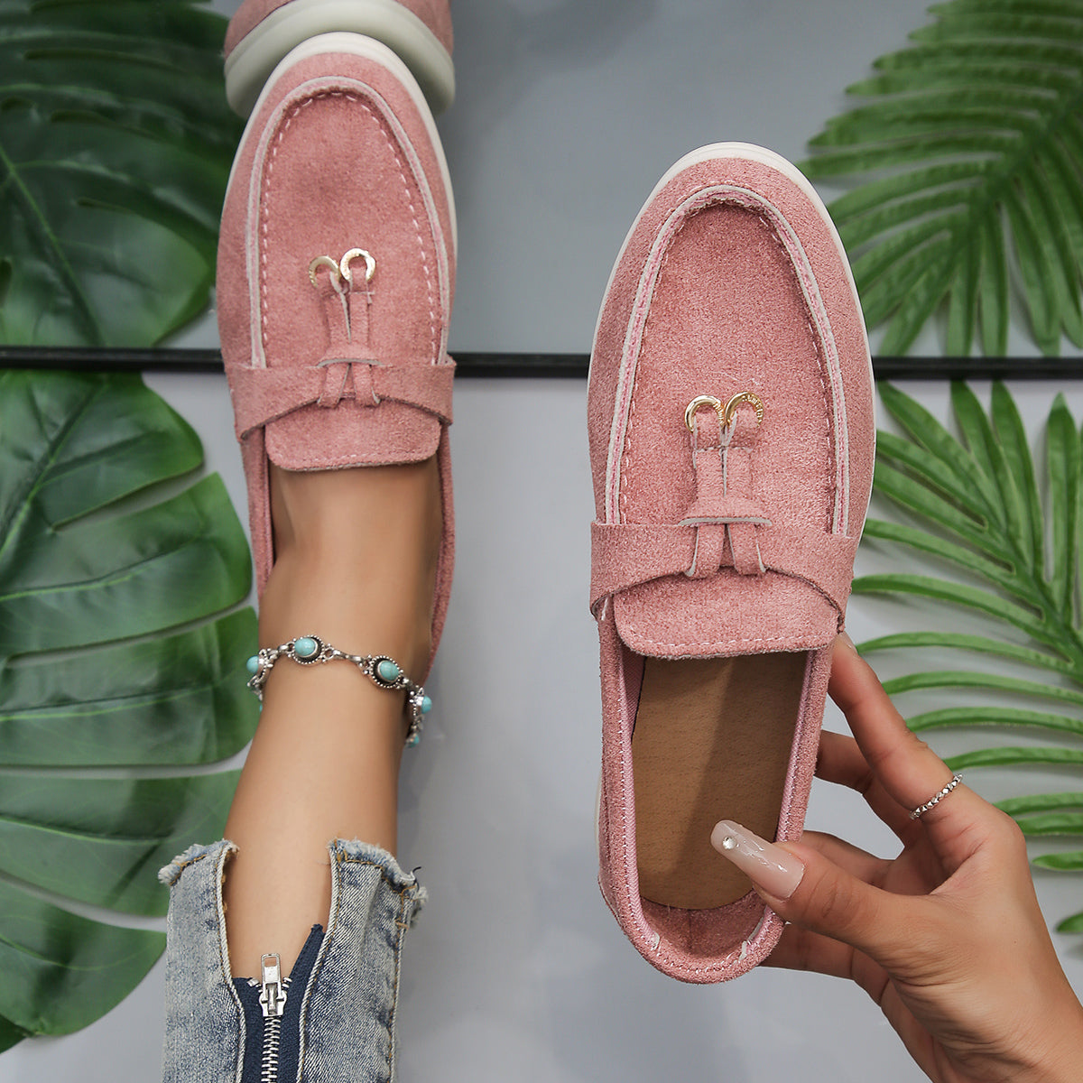 Women's Velvety Texture Loafers