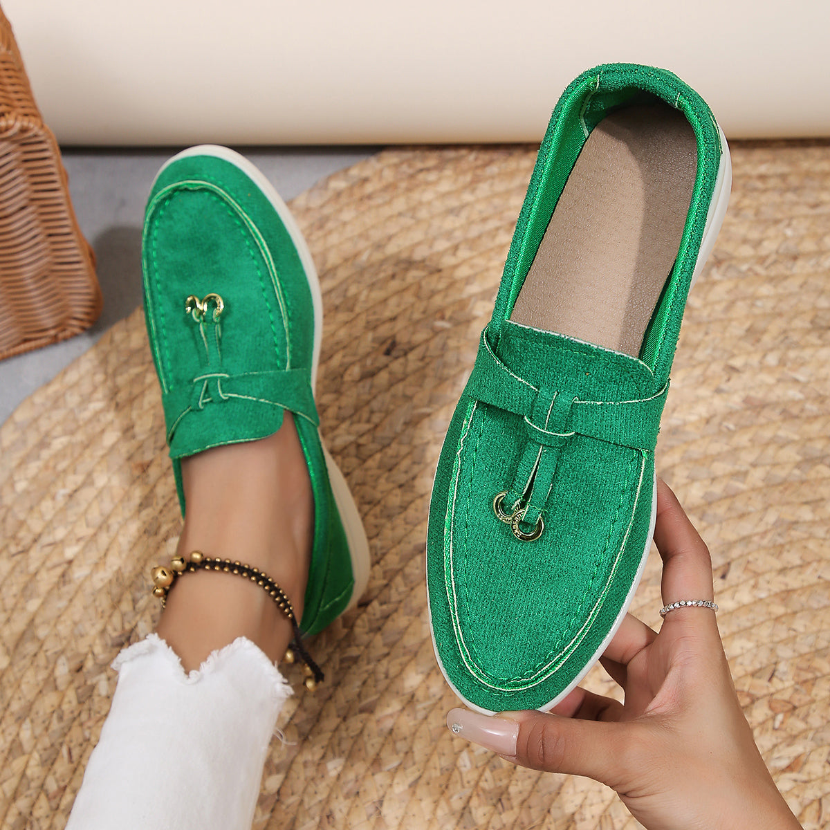 Women's Velvety Texture Loafers