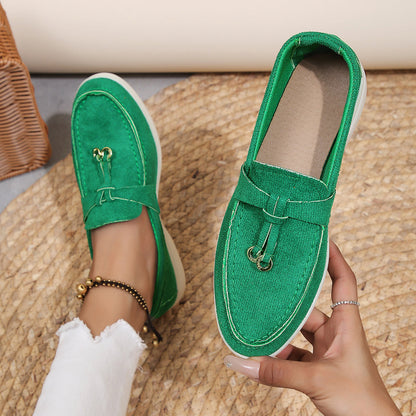 Women's Velvety Texture Loafers