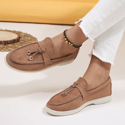 Women's Velvety Texture Loafers