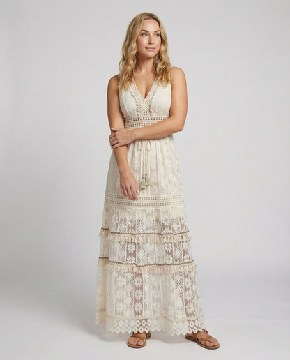 Women’s Crochet-Style Maxi Dress