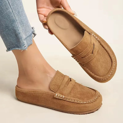 Londoria | Women’s Suede-Look Slip-On Loafer Mules