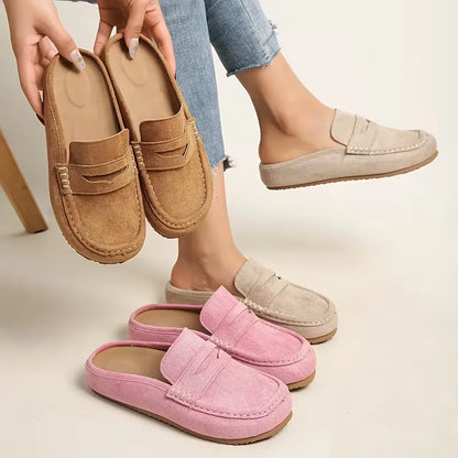 Londoria | Women’s Suede-Look Slip-On Loafer Mules
