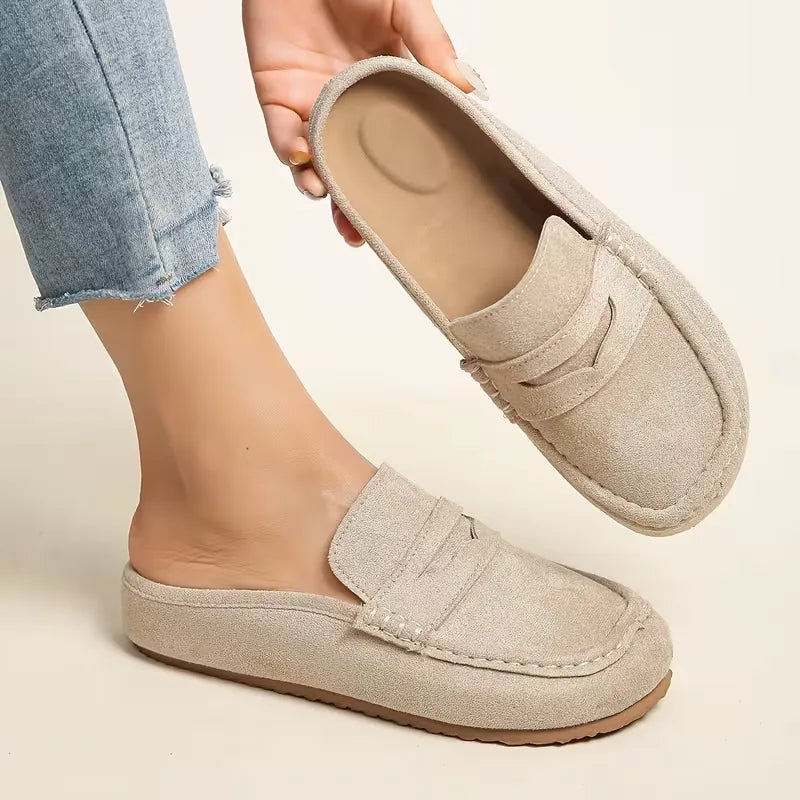 Londoria | Women’s Suede-Look Slip-On Loafer Mules