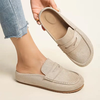 Londoria | Women’s Suede-Look Slip-On Loafer Mules