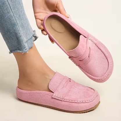 Londoria | Women’s Suede-Look Slip-On Loafer Mules