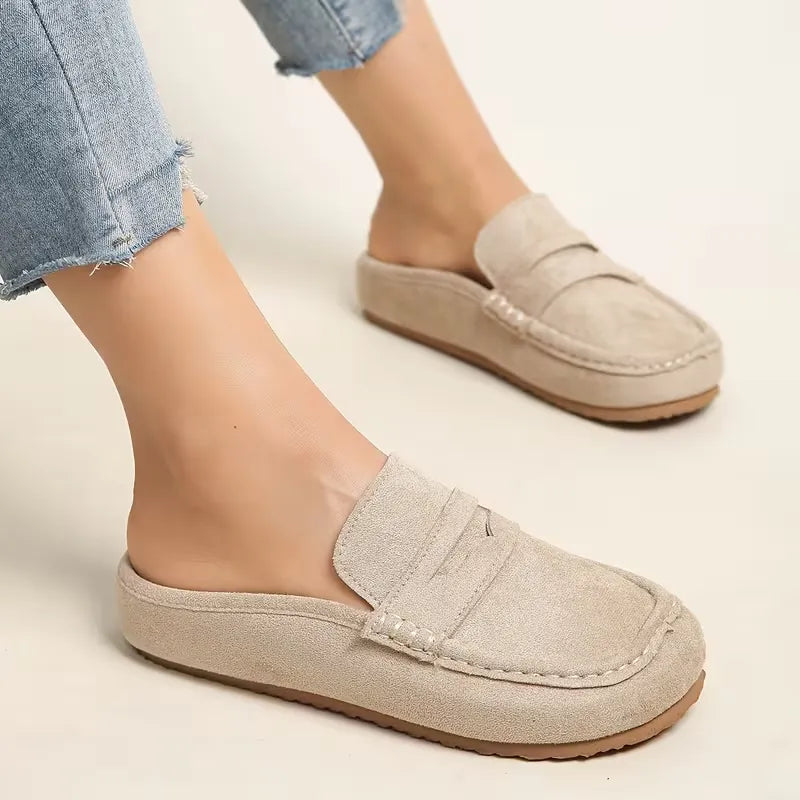 Londoria | Women’s Suede-Look Slip-On Loafer Mules