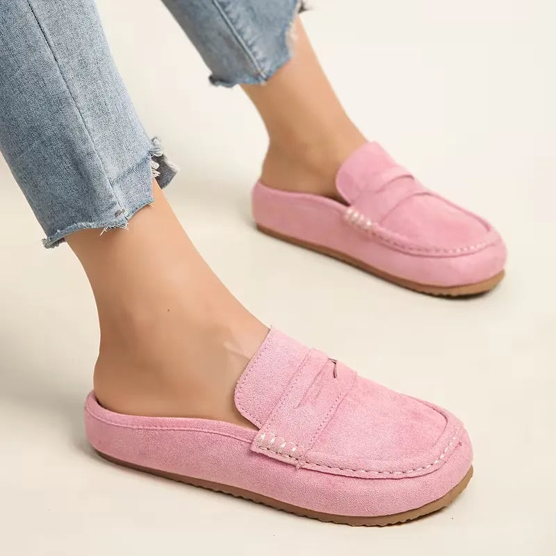 Londoria | Women’s Suede-Look Slip-On Loafer Mules