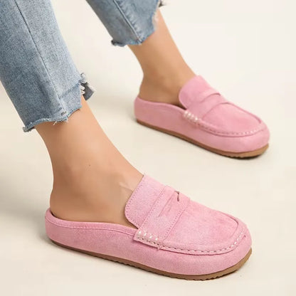 Londoria | Women’s Suede-Look Slip-On Loafer Mules