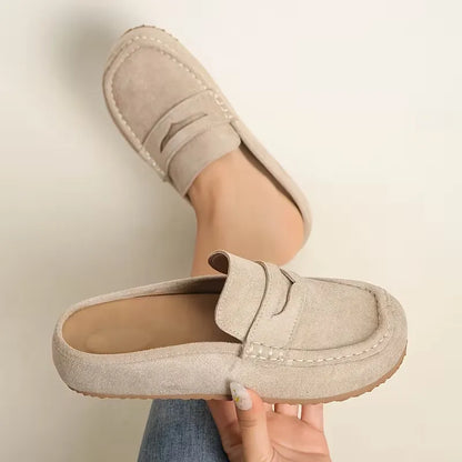 Londoria | Women’s Suede-Look Slip-On Loafer Mules