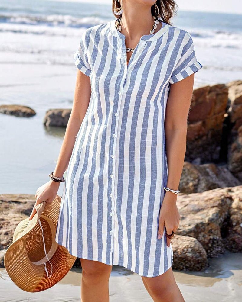 Striped Shirt Dress
