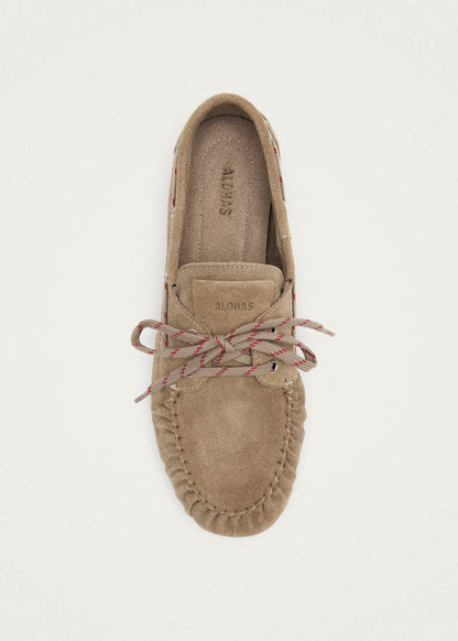 Londoria | Suede Beige Leather Loafers