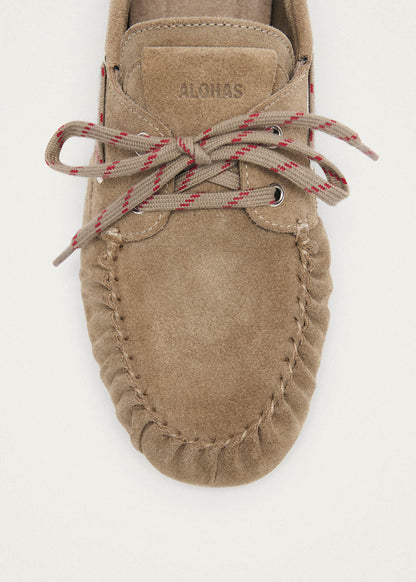 Londoria | Suede Beige Leather Loafers